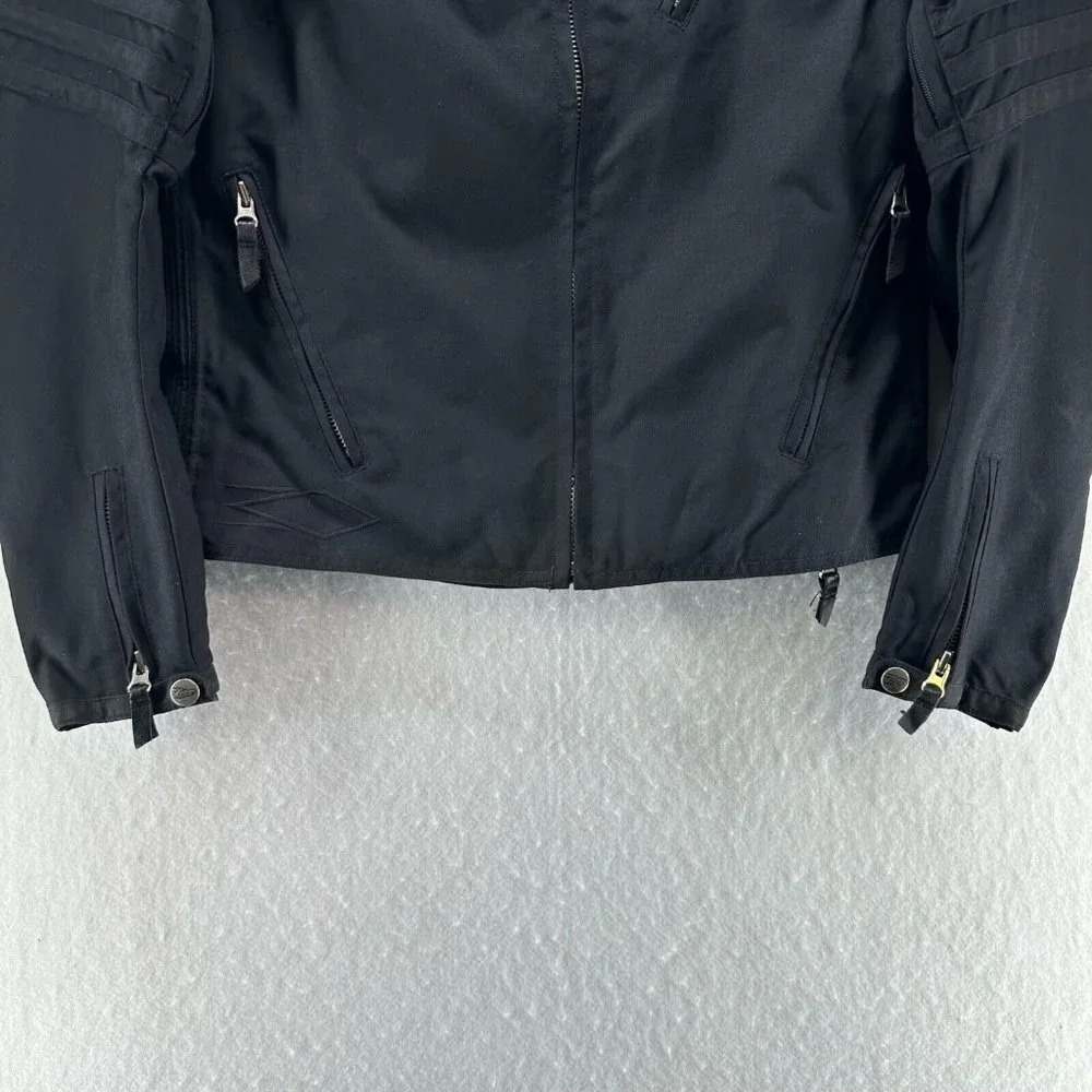 Power Trip Jacket Womens Size L Motocross Riding Padded Shoulder Nylon Black - Picture 5 of 13